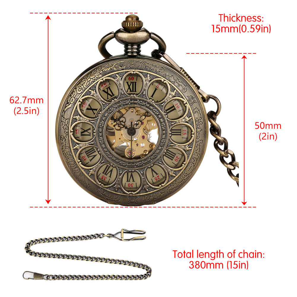 Quick Glance Mechanical Pocket Watch